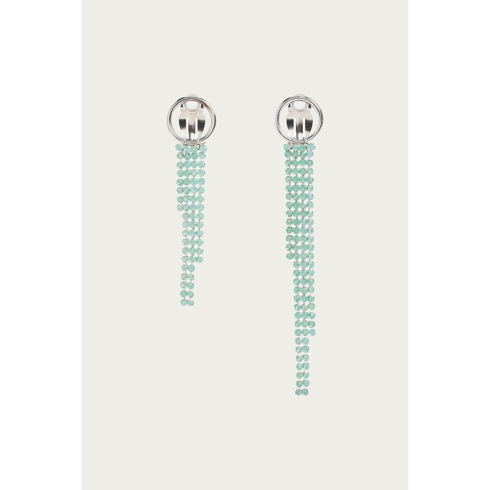 NEW JUSTINE CLENQUET clarence clip-on earrings in silver